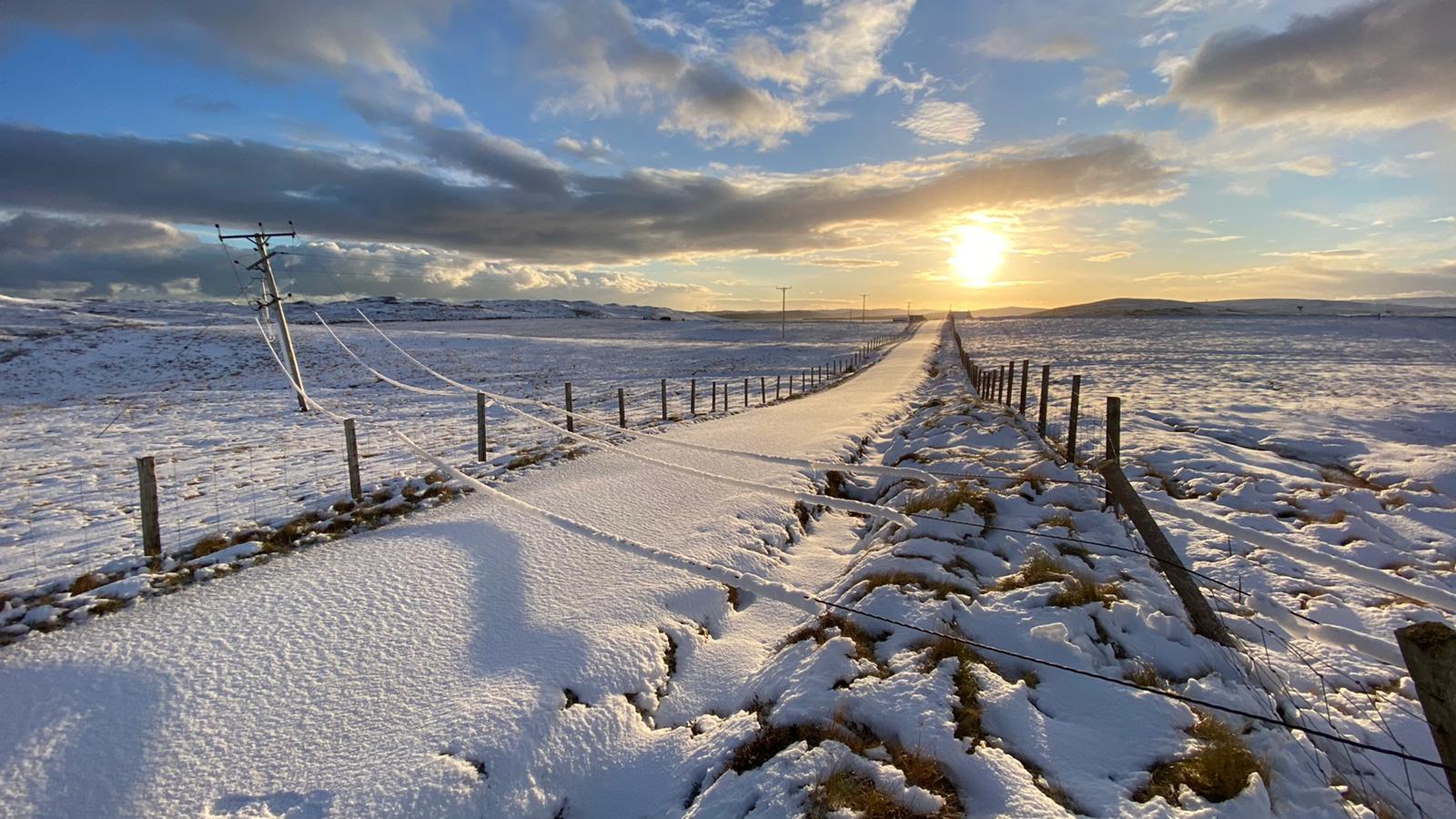 Line icing bringing down power lines in Shetland