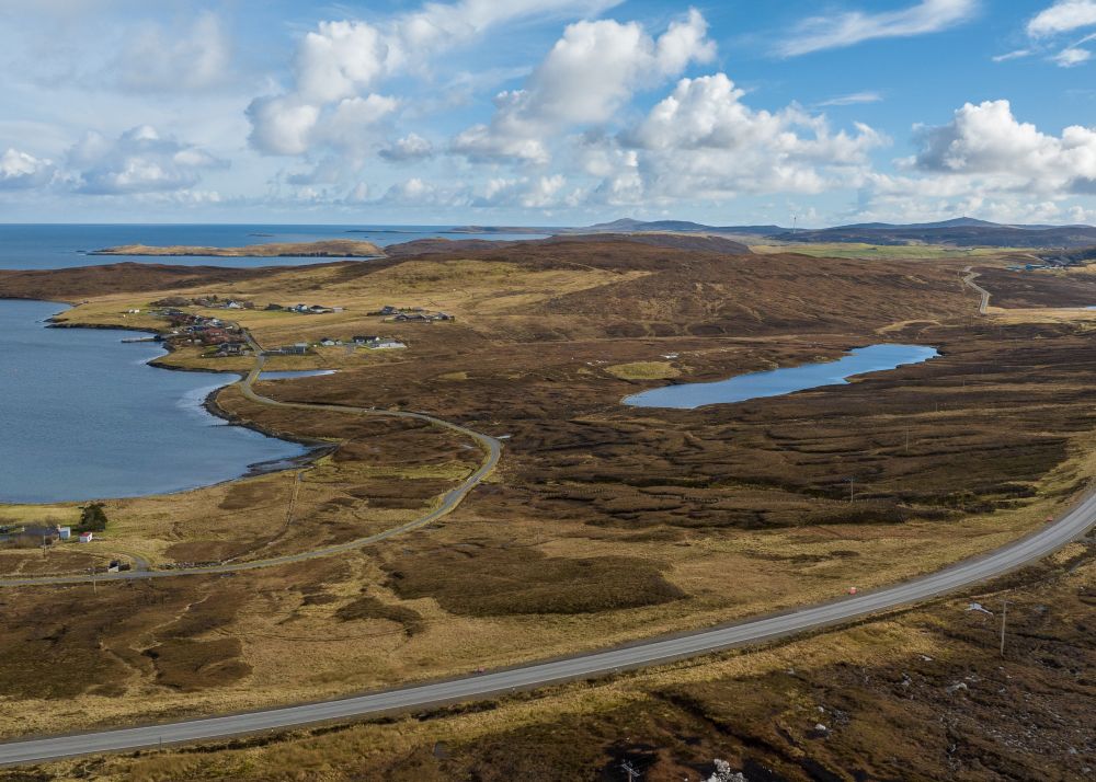 An aerial view of North Shetland