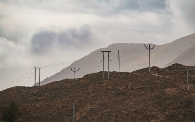 The Distribution network on a stormy day in Scotland