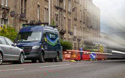 SSEN Van on Scottish street