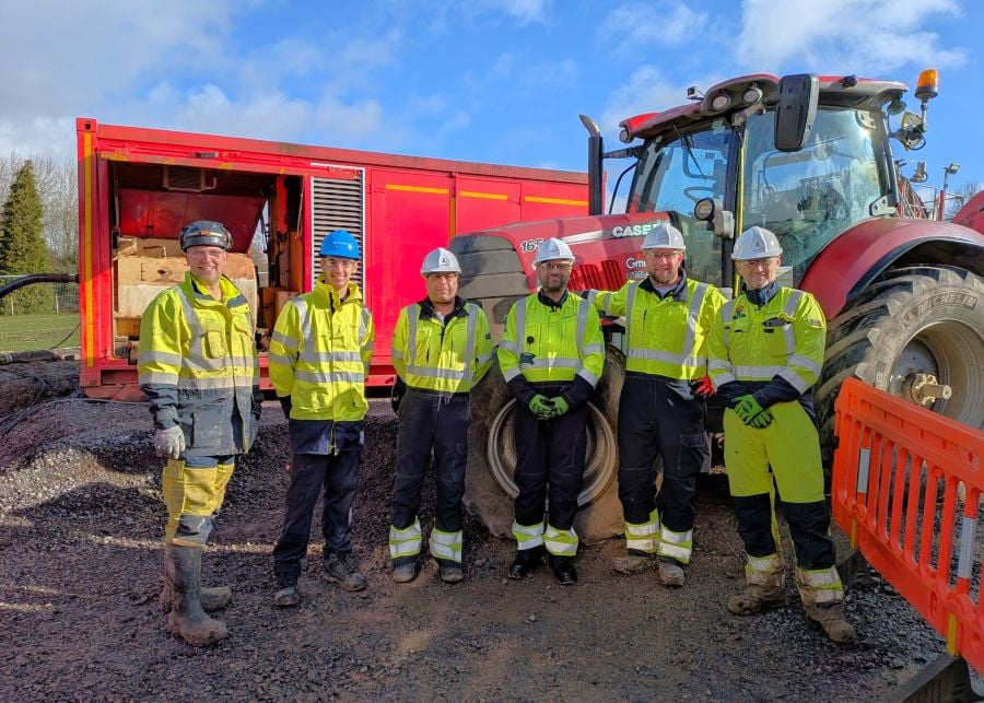 The SSEN / Freedom project team on site