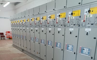 The newly-upgraded substation serving Witney in Oxfordshire; picture shows substation equipment
