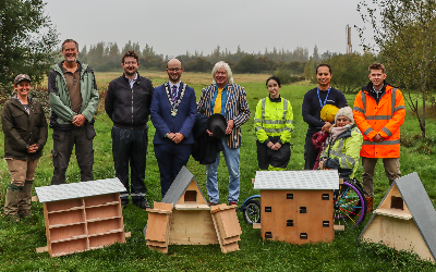 The team at Bersted Brooks repurposing old electricity poles