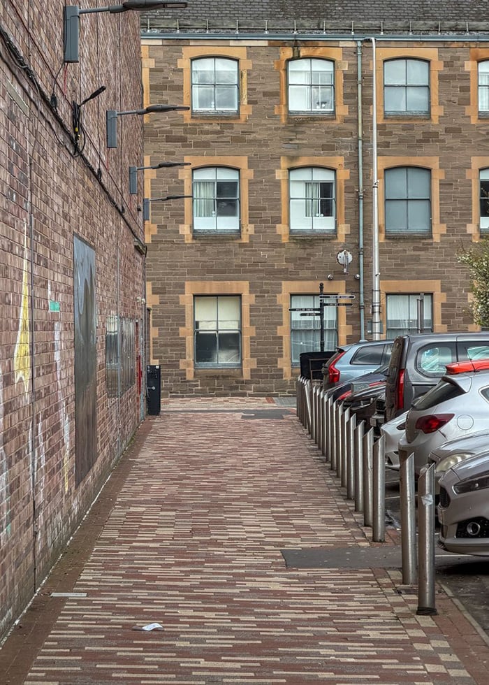 A general view of Guard Vennel, towards Mill Street.