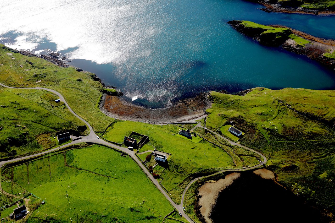 An aerial picture of St. Clements in Harris