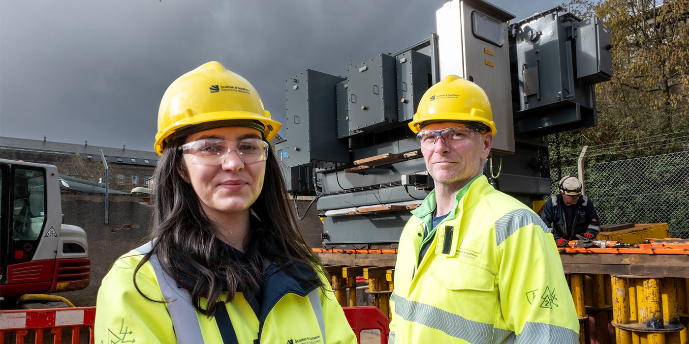 Shannon Greenhill and David Blaikie from SSEN