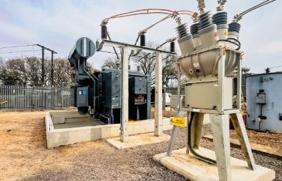 The new transformers within the revamped North Baddesley substation