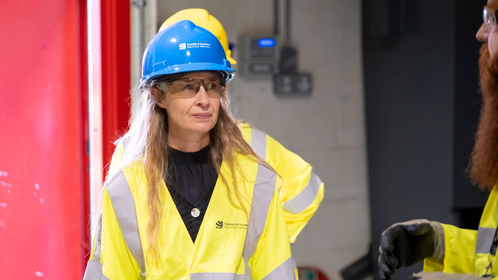 Tamar Bourne on site with SSEN colleagues