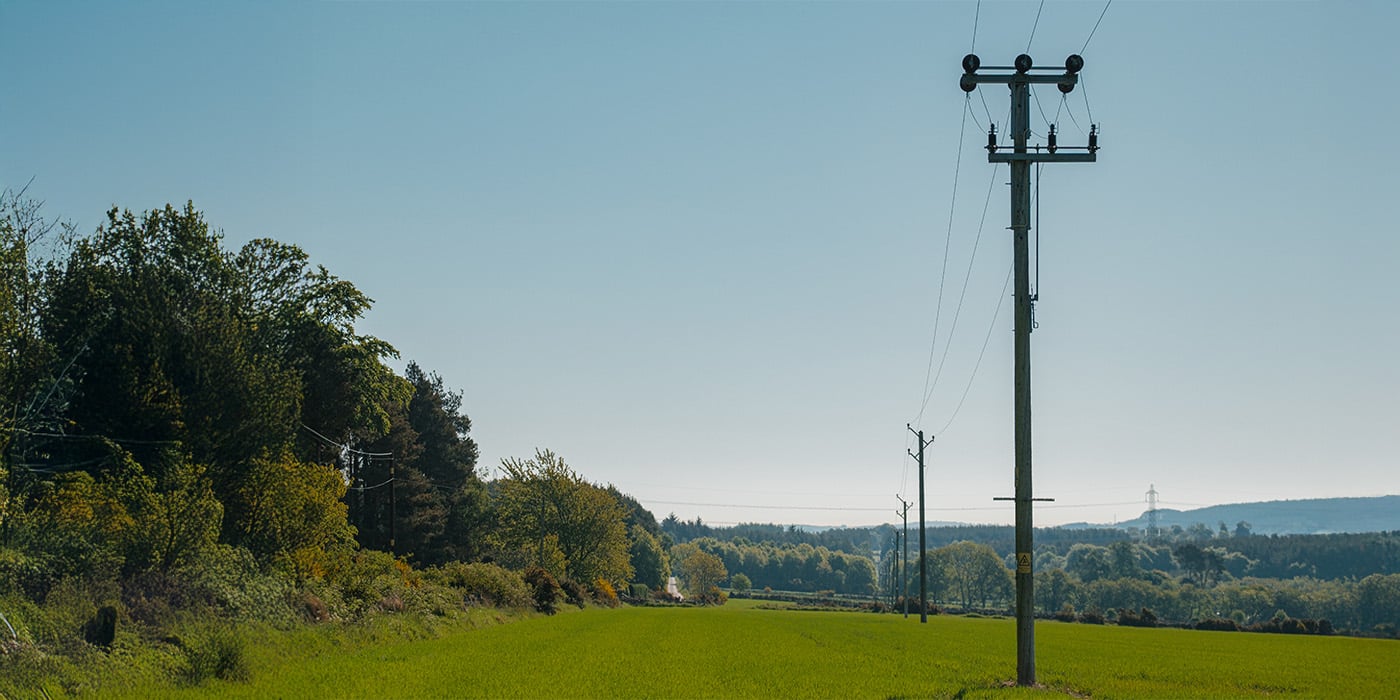 New power lines in Banchory