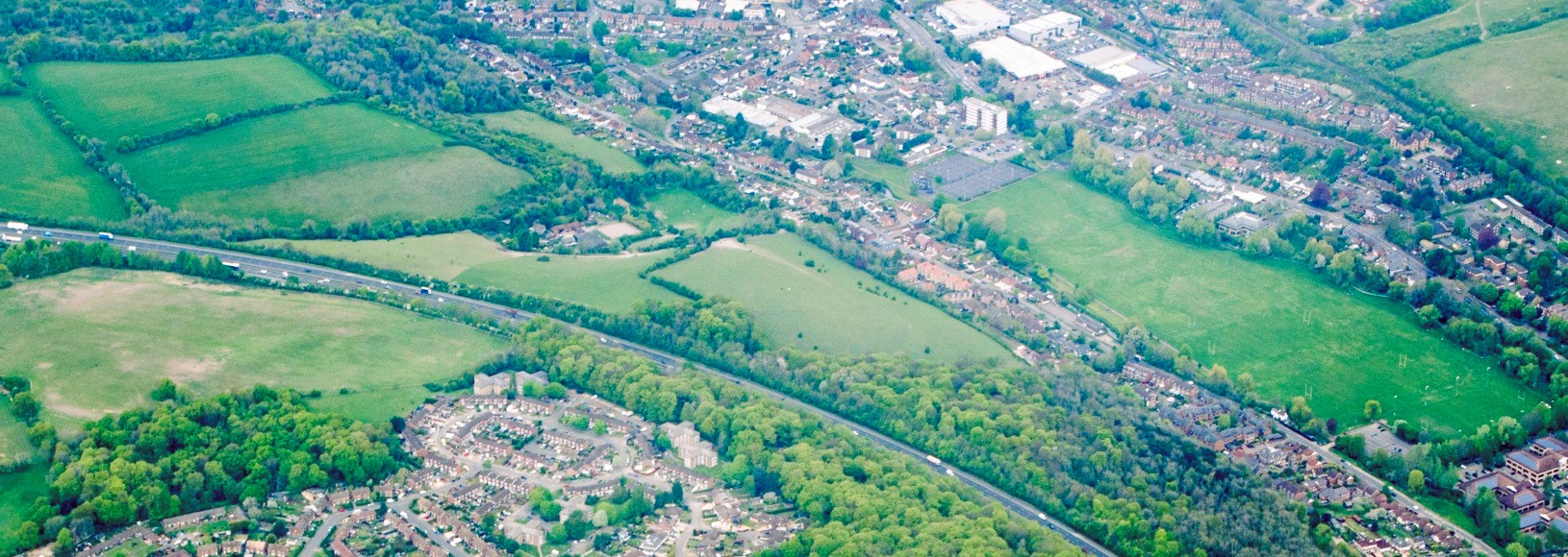 An aerial view of part of the Buckinghamshire area