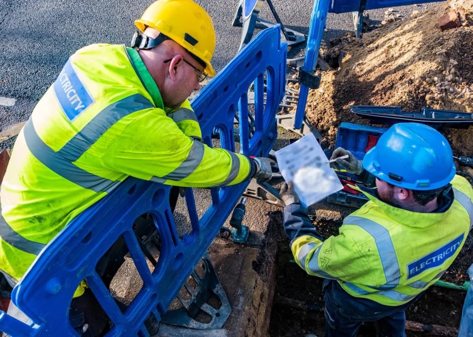 Engineers in dig-site.