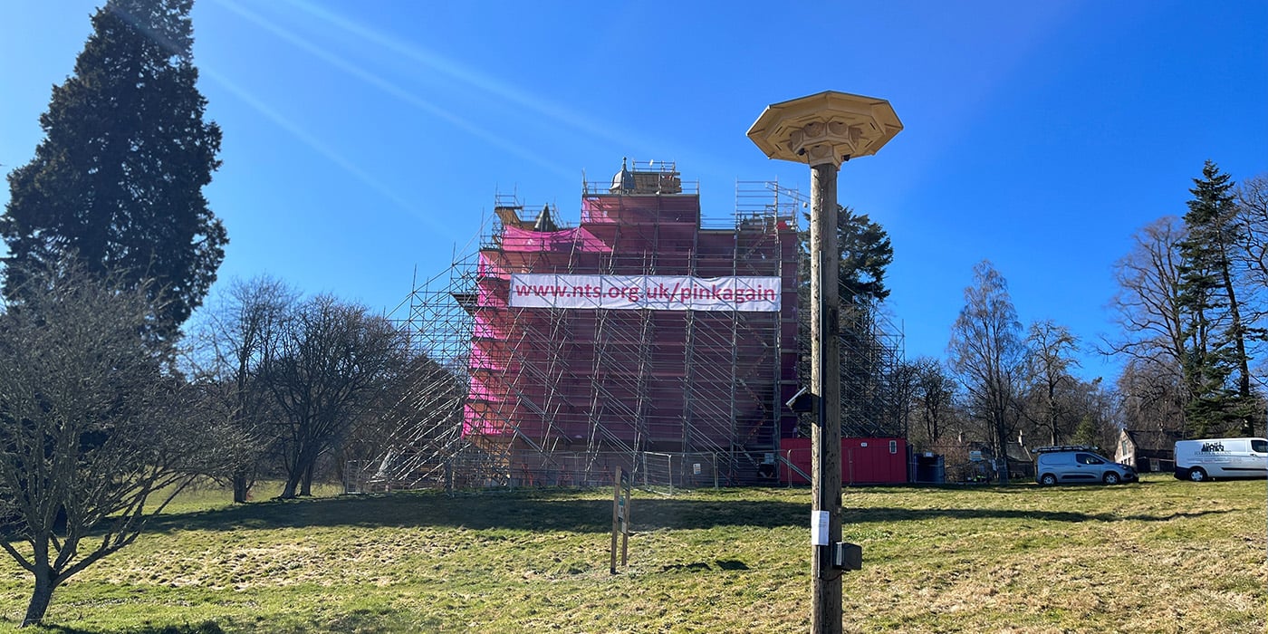 Craigievar Castle and new house martin home