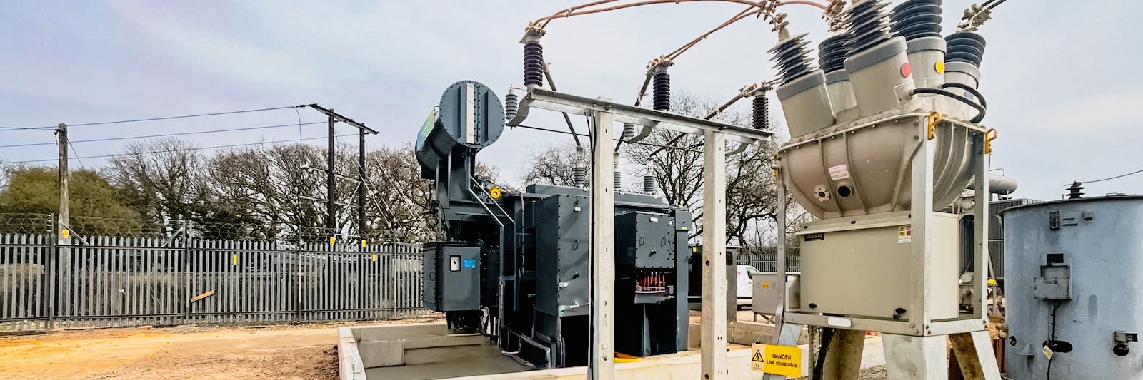 The newly-installed transformers at the revamped North Baddesley substation